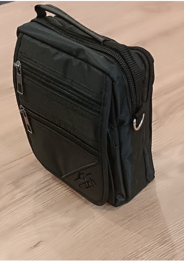 Erkek Çapraz Askılı Omuz Çantası Siyah