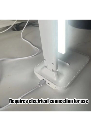 3 Kademesiz Karartma Dokunmatik Kontrollü Led Katlanabilir Masa Beyaz