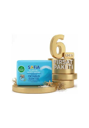 Safia Gliserinli Okyanus Esintisi Banyo Sabunu 6x150 Gr Gliserin