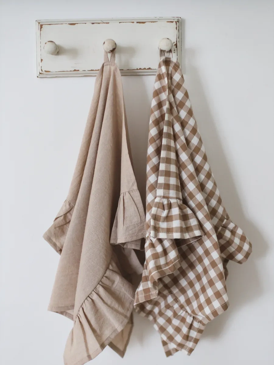 Home Lovers Fırfırlı Mutfak Havlusu Seti 2 Adet 275263930 Bej