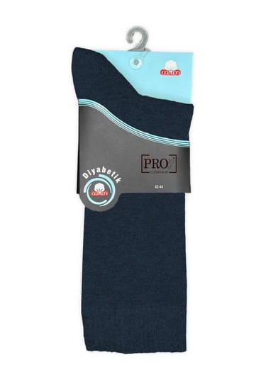 Pro Çorap Şeker Diyabetik Sıkmayan Pamuk Erkek Çorabı Lacivert 16408-r3 Diğer
