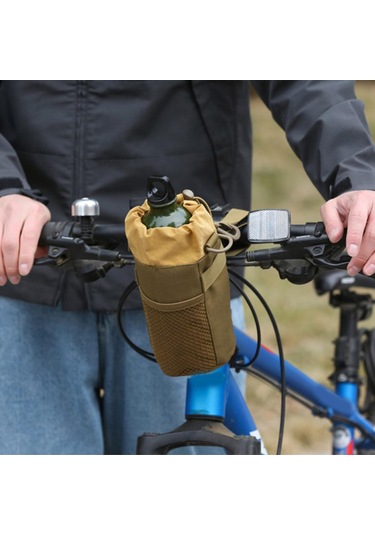 Suntek Bisiklet Su Şişesi Tutucu Taşınabilir Bardak Scooter Kahverengi