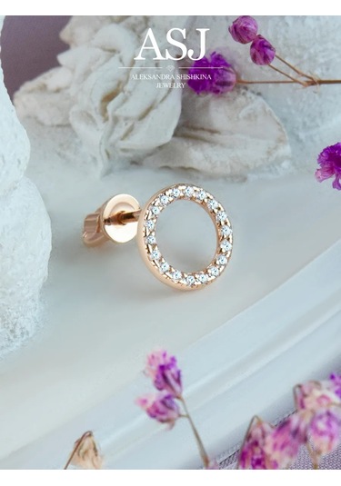 Asj Altın Gümüş Çivili Halka Küpe, 925 Ayar Gümüş. 386441558 Altın