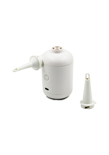 Geeksen Beyaz Usb Çift Fonksiyonlu Hava Pompa - Inflasyon Ve Vakum İçin Dışarıda Taşınabilir, 140l/dak Hızlı İşlem, Abs Malzeme