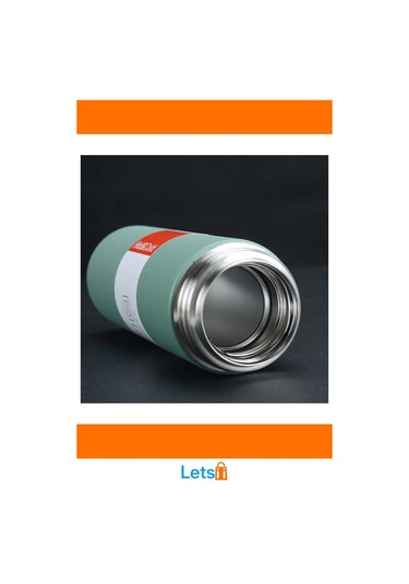 Paslanmaz Çelik 500ml Termos Ve 3 Adet Bardaklı Set Çok Renkli