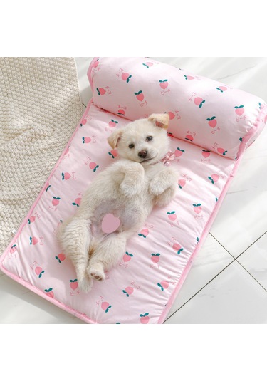 Konesam Kediler Ve Köpekler İçin Buz İpi Soğuk Yastık - Yumuşak, Temizlenmesi Kolay, Kaymaz Tabanlı 60x40cm Pembe Ayı Desenli Evcil Hayvan Matı Siyah