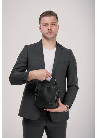 Ççs 31592 Hakiki Deri Askılı Çanta Kahve