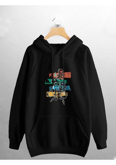 Unisex Kadın Erkek Mortal Kombat Pokemon Baskılı Sweatshirt Siyah Mck0665 Siyah