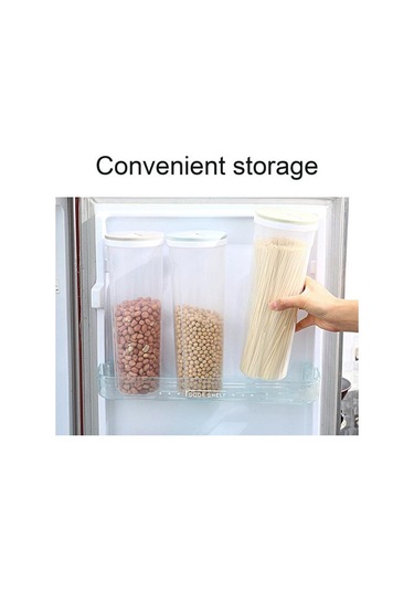 Yüksek Şeffaf Spagetti Makarna Kabı Saklama Kavanozu Kapaklı Bpa İçermez Büyük Kapasiteli Şeffaf Tasarım Hava Geçirmez Sızdırmaz Spagetti Saklayıcı Yeşil