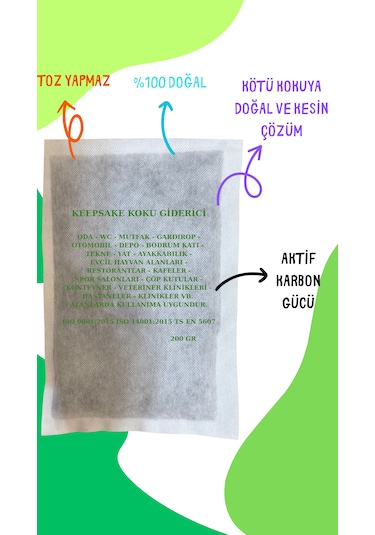 Keepsake Koku Giderici Kötü Koku Önleyici Aktif Karbon 200 G