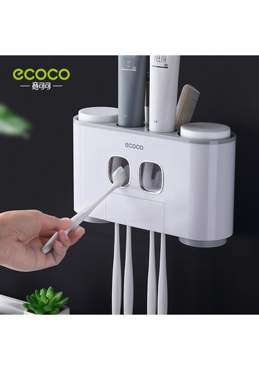 Duvara Monte Otomatik Diş Macunu Sıkacağı Dispenseri, Mavi,