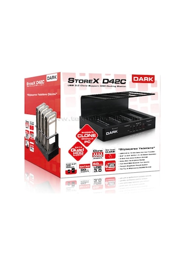 Dark Storex D42C Dörtlü 3.5"/2.5" Offline Klonlama Özellikli' Sat