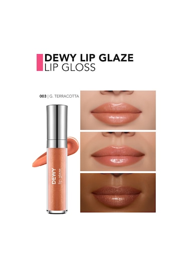 Flormar Besleyici Dudak Parlatıcısı - Dewy Lip Glaze - 003 Goldenterracotta-8682536068055