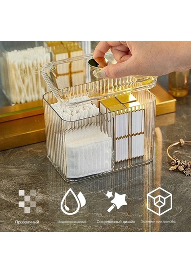 Xiyyadms 3 Bölmeli Transparan Pet Kosmetik Organizer - Suya Dayanıklı, Pürüzsüz Açma-kapama, Makyaj Ve Makyaj Gereçleri İçin Ev/ofis Depolama Kutusu Şeffaf