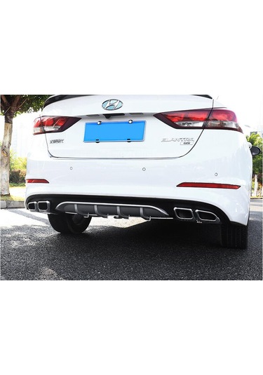 Hyundai Elantra Difüzör 2016-2017-2018 Arka Tampon Plastik Düz