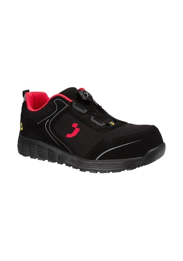 Safety Jogger Ecolobı S1p Low Tls S1 Ps Sr Esd Fo Hro Siyah İş Güvenlik Ayakkabısı Siyah - Kırmızı