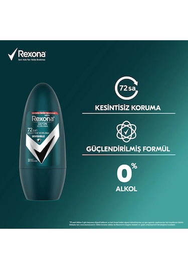 Rexona Invisible 72 Saat Erkek Roll-On Deodorant 50 ML