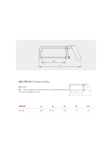 Ceta Form Mini Testere Kolu J36-150