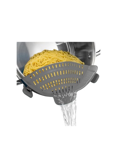 Chenkestoreone Mavi Pratik Klipsli Süzgeç - Tencereler Ve Kaseler İçin, Elektriksiz, Makarna Sebze Meyve Süzme, Dayanıklı Ev Ve Karavan Mutfak Aksesuarı Mavi