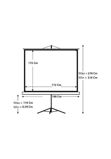 Codegen Tx-18 180X180 Cm Tripod Ayaklı Taşınabilir Manuel Projeks