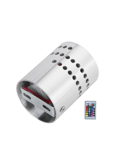 Shineyee Rgb Renkli 3w Led Spiral Duvar Lambası, 24 Tuşlu Kumanda, Aluminium Gövde, Ev/bar Dekorasyonu, Ac 85-265v Diğer