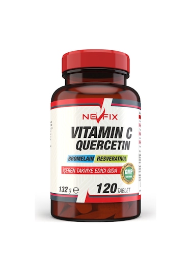 Nevfix Vitamin C Quercetin Bromelian 120 Tablet