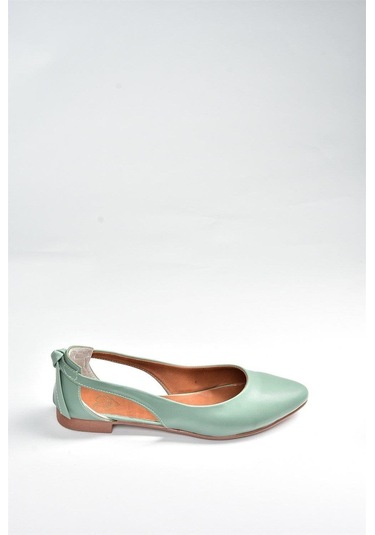 Fox Shoes H726324009 Su Yeşili Kadın Babet Su Yeşili-suni Deri Su Yeşili