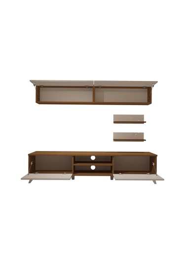 Decoraktiv Eko 5 Slm Dvd Retro Tv Ünitesi Tv Sehpası Ceviz - Beyaz