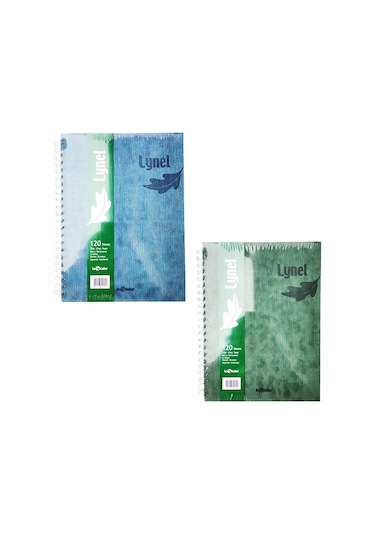 Le Color Lynel Renkli Sert Kapak Spiral Kareli Defter - 2 Adet