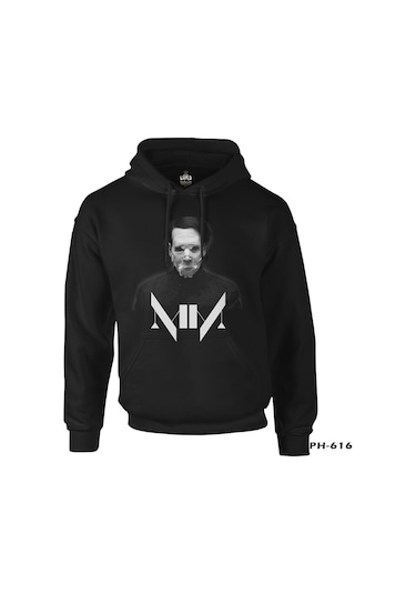 Marilyn Manson I Siyah Erkek Fermuarsız Kapşonlu