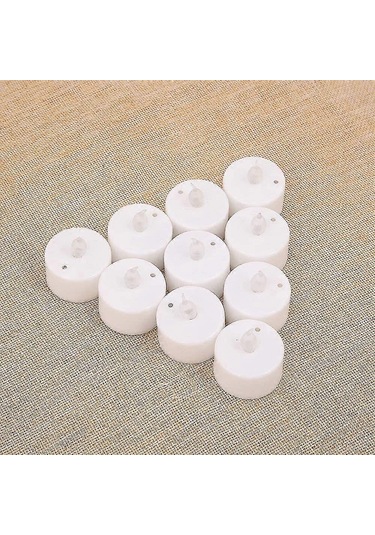 48'li Paket Gerçekçi Ve Parlak Pil İle Çalışan Titrek Alevsiz Led Isıtma Işıkları, Piller Dahil - Sarı Diğer