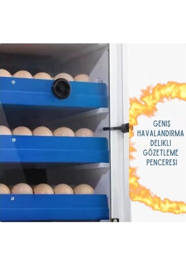 Kabin Tip 128 Tavuk Yumurta Kapasiteli Kuluçka Makinesi