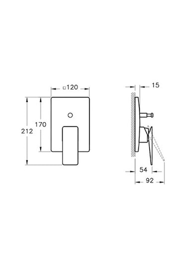 Artema A42395 Brava Ankastre Banyo Bataryası Sıva Üstü Grubu Krom