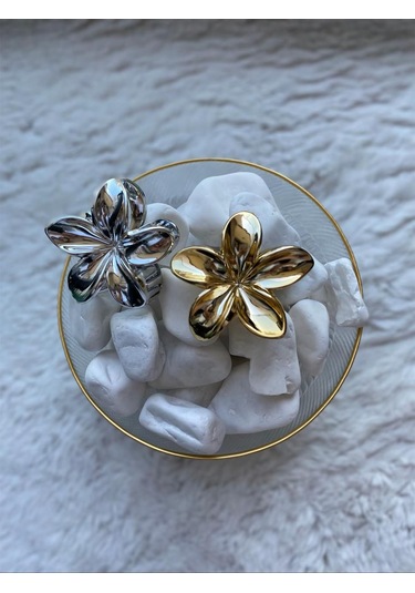 2'li Aynalı Lotus Toka Gümüş & Gold Çok Renkli