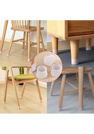 Masa Ve Sandalye Ayak Koruyucu Silikon 12 Adet Çok Renkli