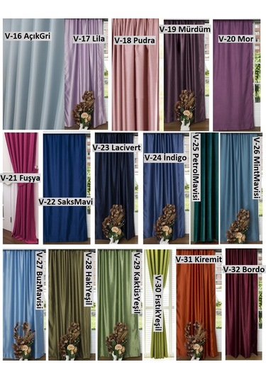 Brillant Blackout %100 Karartma Güneşlik Ve Fon Perde 32 Renk