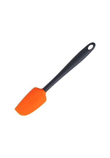 Turuncu & Siyah 1 Adet Renkli Silikon Spatula Seti Gıda Sınıfı Yapışmaz Isıya Dayanıklı Spatula Turner Mutfak Pişirme Pişirme Karıştırma Araçları