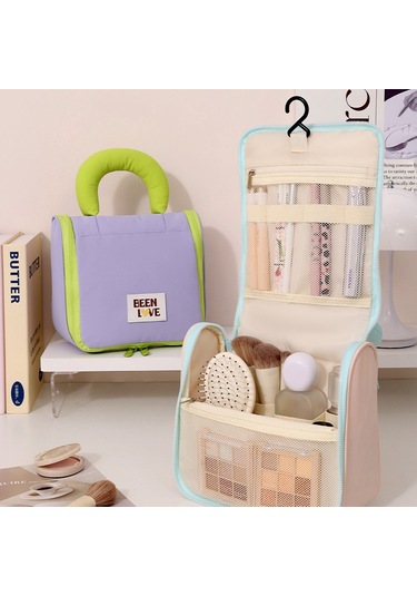 Kancalı Seyahat Kozmetik Saklama Çantası Pembe