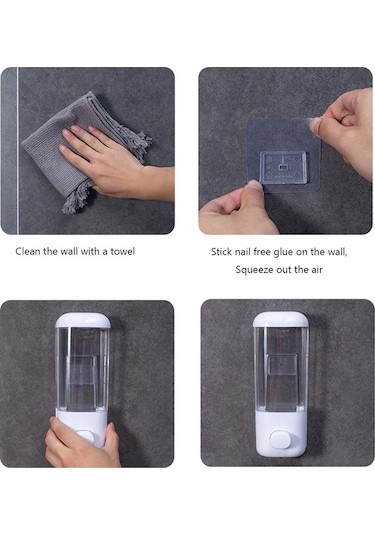 Ev Mutfak Banyo İçin 1000ml-dayanıklı Duvara Monte Abs Sıvı Sabunluk Pompası