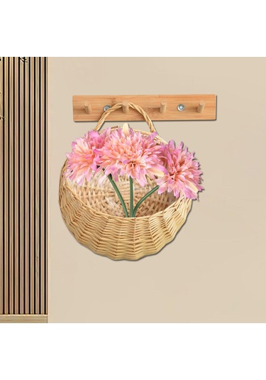 Suntek Duvar Asılı Sepet Bitkiler Tutucu Dekor Ekici Ev Çap-20cm