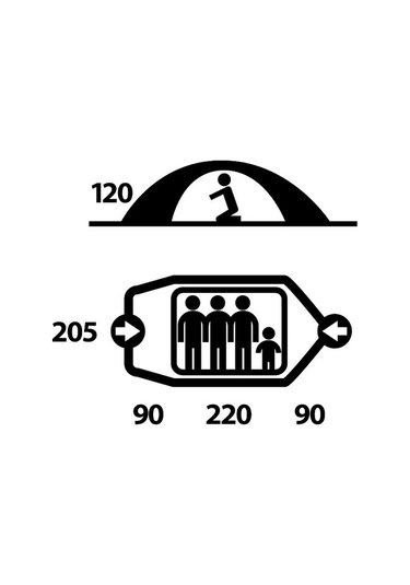 Husky Fighter 3+1 Kisilik 4 Pole Extreme Çadır Kırmızı