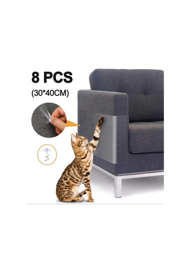 Geekyou Kedi Tırmalama Koruyucu Bant - Transparent Pvc Masa/koltuk Koruması, Kesilebilir, Kalıcı Tutuculu, Ev Eşyalarını Korur 10/8 Adet