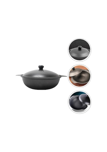 1 Adet Güçlü Döküm Demir Güveç Sarı Haşlanmış Tavuk Pilav Tencere Kapaklı Diğer