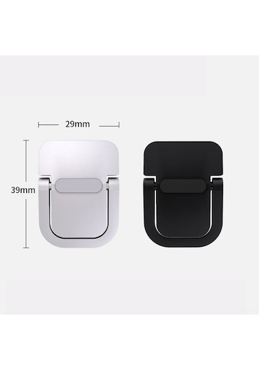 Maiyame Zinc Alloy Laptop Elevation Stand, Foldable Hidden Footrest, Adjustable Height Desktop Holder, Black, 2-pack