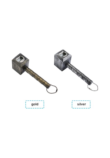 Xiyyadms Gümüş Çekiç Şeklinde Metal Ve Abs Materyalden Yapılmış Ev, Bar, Restoran Kullanıma Uygun Şişe Açıcı Gümüş