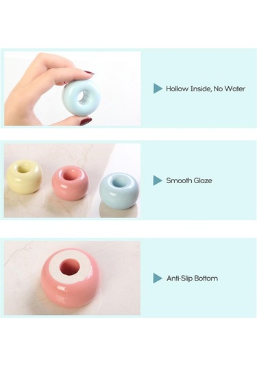 Beyaz Basit Tatlı Renk Japon Tarzı Seramik Malzeme Diş Fırçası Tabanı Kalem Rafı Beyaz