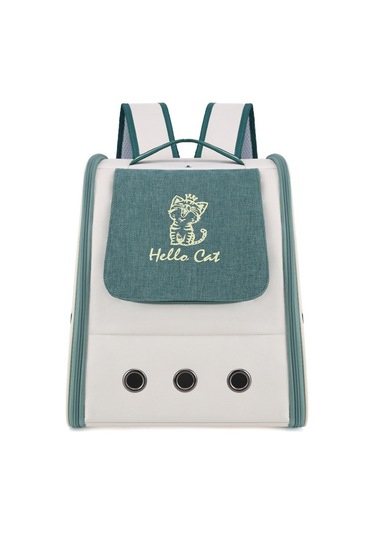 Hangfox Yeşil 5025 Kedi Çantası - Su Geçirmez Kumaş, 15 Litre Büyük Kapasite, Dışarıda Taşınabilir Omuz Çantası