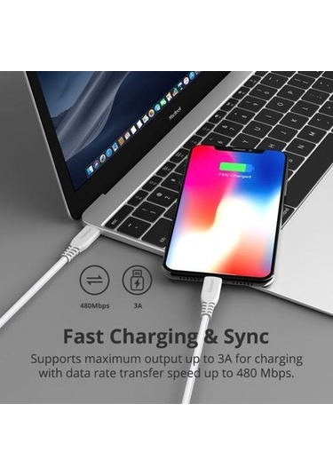 Tronsmart Pd Type-C Mfı Lightning İphone Uyumlu Hızlı Şarj Kablosu Siyah