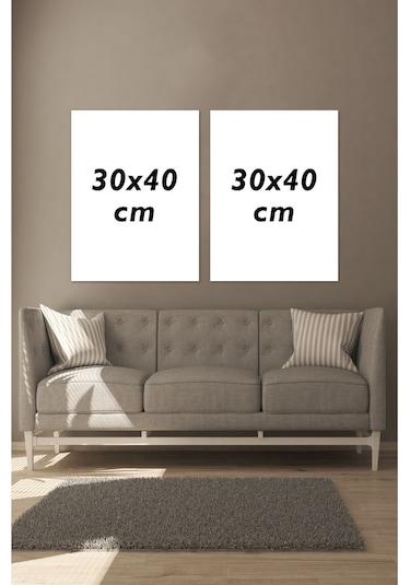 Dekorize Mdf 2 Parça 30x40 Cm 3 Mm Çerçeve Görünümlü Bohem Tablo 30401 30 Cm