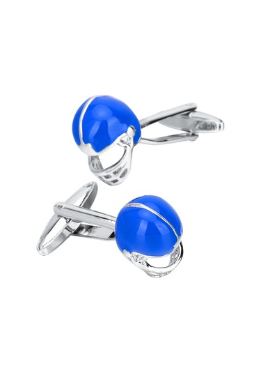 Dolıty Mavi Pirinç Beyzbol Şapkası Kask Kol Düğmeleri Erkek Mavi Çok Renkli